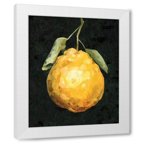 Dark Lemon II White Modern Wood Framed Art Print by Caroline, Emma