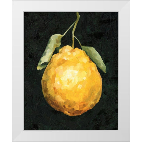 Dark Lemon II White Modern Wood Framed Art Print by Caroline, Emma