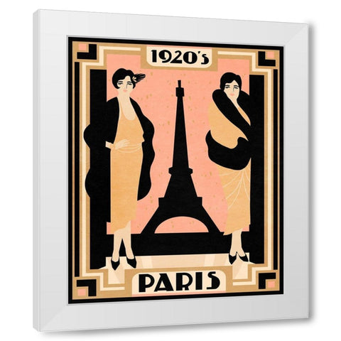 1920s Paris II White Modern Wood Framed Art Print by Warren, Annie