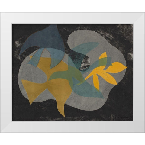 Dove Composition III White Modern Wood Framed Art Print by Delamater, Rob