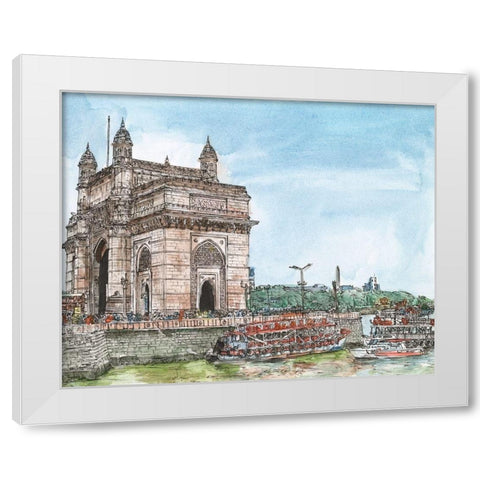 Dreaming of India I White Modern Wood Framed Art Print by Wang, Melissa