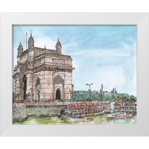 Dreaming of India I White Modern Wood Framed Art Print by Wang, Melissa