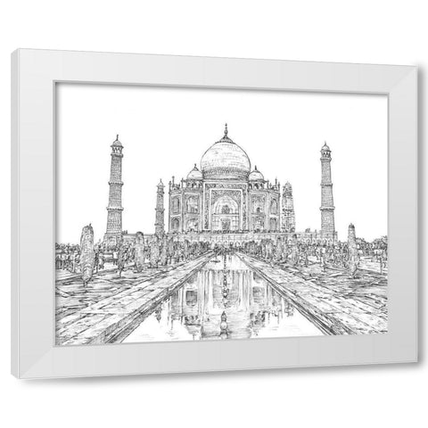 India in Black and White II White Modern Wood Framed Art Print by Wang, Melissa