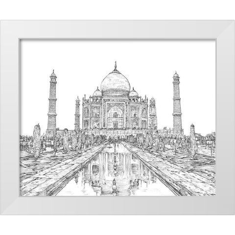 India in Black and White II White Modern Wood Framed Art Print by Wang, Melissa