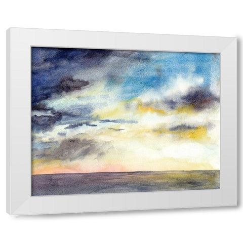 September Sky Studies I White Modern Wood Framed Art Print by McCreery, Paul