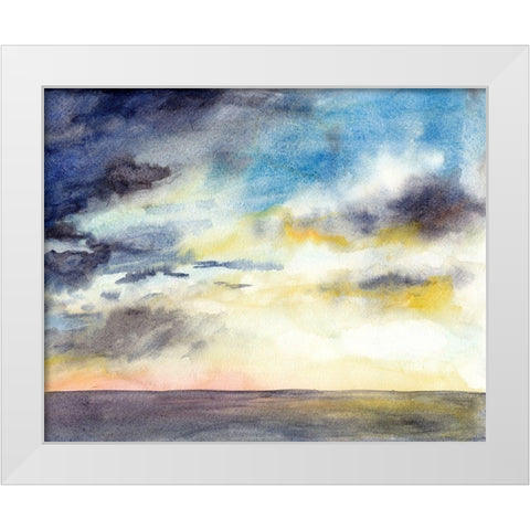 September Sky Studies I White Modern Wood Framed Art Print by McCreery, Paul