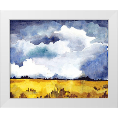 September Sky Studies II White Modern Wood Framed Art Print by McCreery, Paul