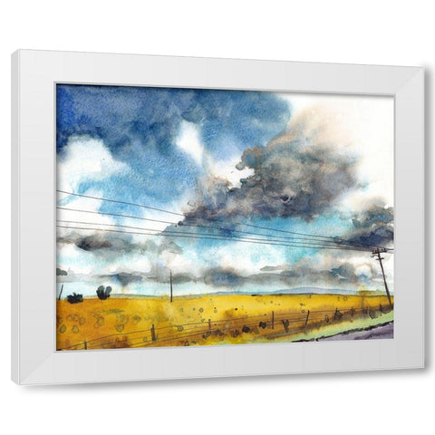 September Sky Studies III White Modern Wood Framed Art Print by McCreery, Paul