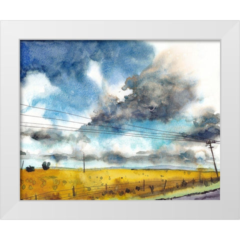 September Sky Studies III White Modern Wood Framed Art Print by McCreery, Paul
