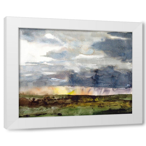 September Sky Studies IV White Modern Wood Framed Art Print by McCreery, Paul