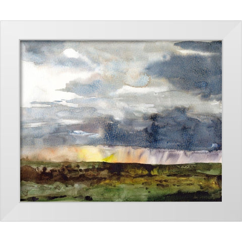 September Sky Studies IV White Modern Wood Framed Art Print by McCreery, Paul