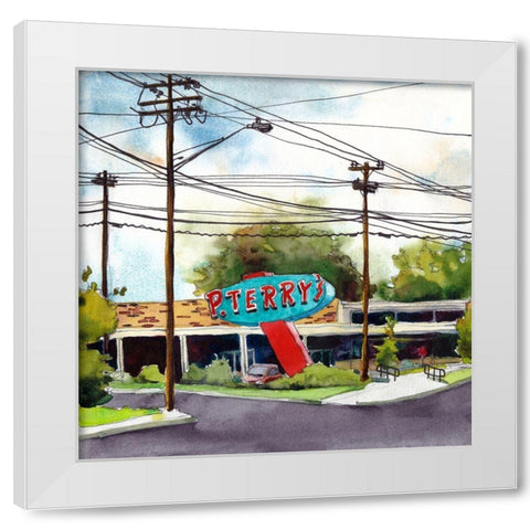 Urban Study III White Modern Wood Framed Art Print by McCreery, Paul