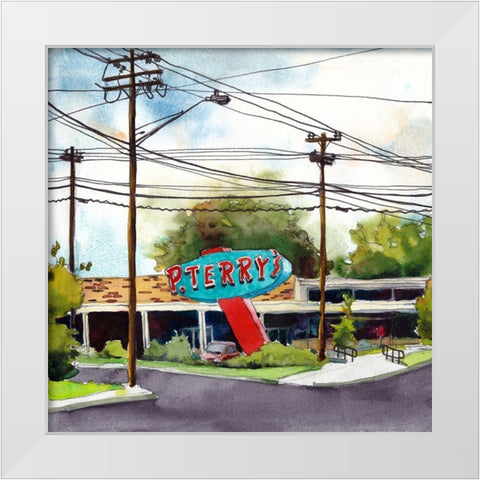 Urban Study III White Modern Wood Framed Art Print by McCreery, Paul