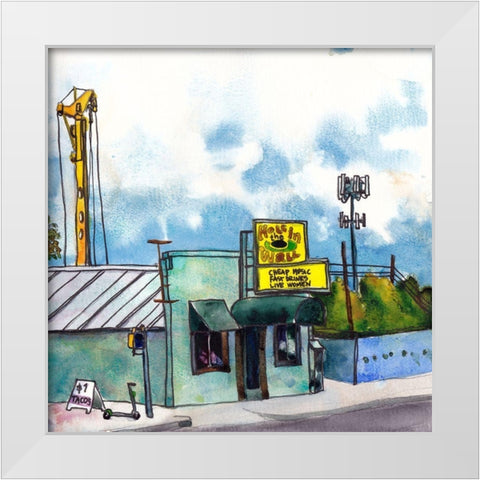 Urban Study IV White Modern Wood Framed Art Print by McCreery, Paul