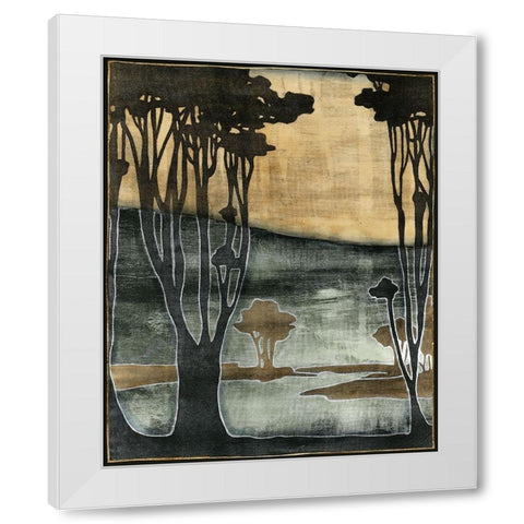 Nouveau Trees II White Modern Wood Framed Art Print by Goldberger, Jennifer