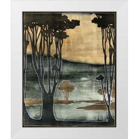 Nouveau Trees II White Modern Wood Framed Art Print by Goldberger, Jennifer