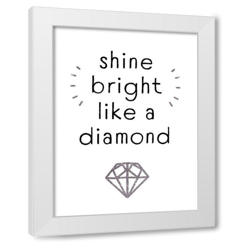 Shine Bright I White Modern Wood Framed Art Print by Barnes, Victoria