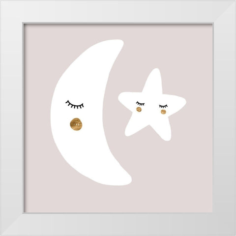 Nap Time I White Modern Wood Framed Art Print by Barnes, Victoria