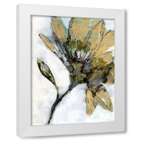 Flower Alloy I White Modern Wood Framed Art Print by Goldberger, Jennifer