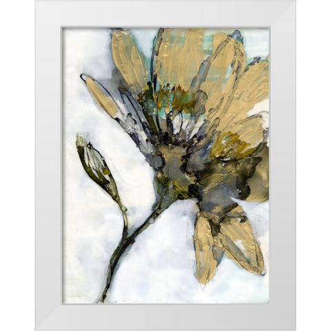 Flower Alloy I White Modern Wood Framed Art Print by Goldberger, Jennifer