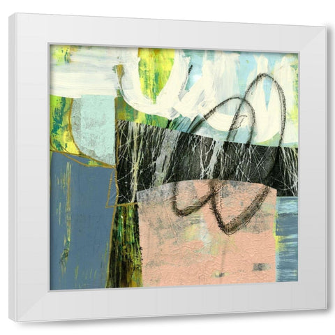 Circlets II White Modern Wood Framed Art Print by Goldberger, Jennifer