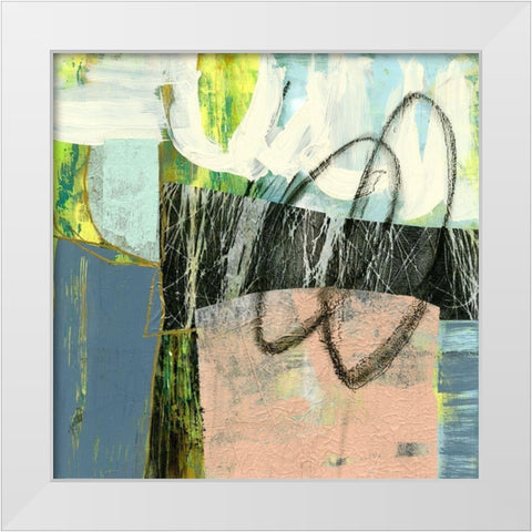 Circlets II White Modern Wood Framed Art Print by Goldberger, Jennifer