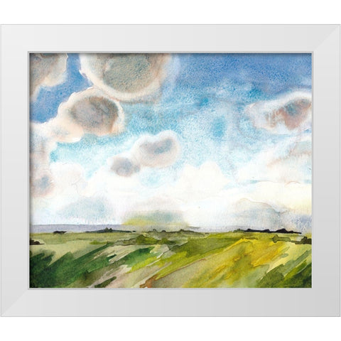 May Sky Studies III White Modern Wood Framed Art Print by McCreery, Paul