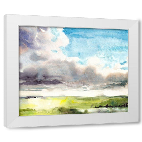 May Sky Studies IV White Modern Wood Framed Art Print by McCreery, Paul