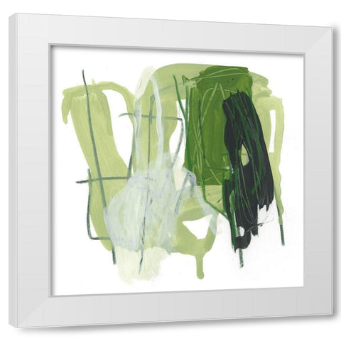 Jade Schematic VII White Modern Wood Framed Art Print by Vess, June Erica