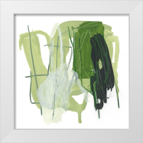 Jade Schematic VII White Modern Wood Framed Art Print by Vess, June Erica