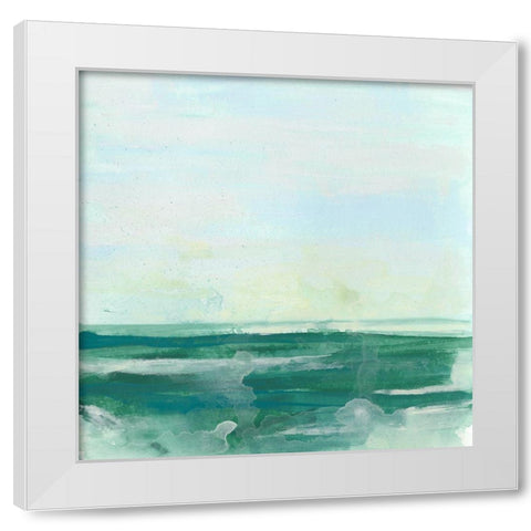 Seafoam Syllogism I White Modern Wood Framed Art Print by Vess, June Erica