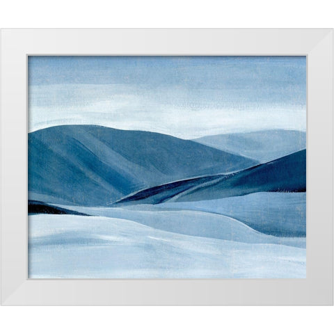 Indigo Range II White Modern Wood Framed Art Print by Warren, Annie