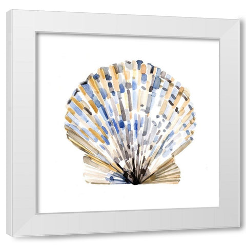 Simple Shells I White Modern Wood Framed Art Print by Caroline, Emma