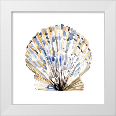 Simple Shells I White Modern Wood Framed Art Print by Caroline, Emma