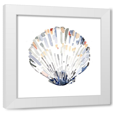 Simple Shells III White Modern Wood Framed Art Print by Caroline, Emma