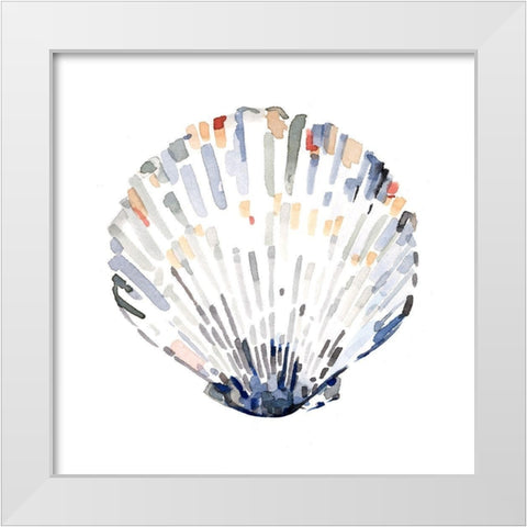 Simple Shells III White Modern Wood Framed Art Print by Caroline, Emma
