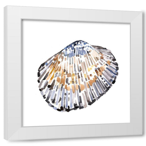 Simple Shells IV White Modern Wood Framed Art Print by Caroline, Emma