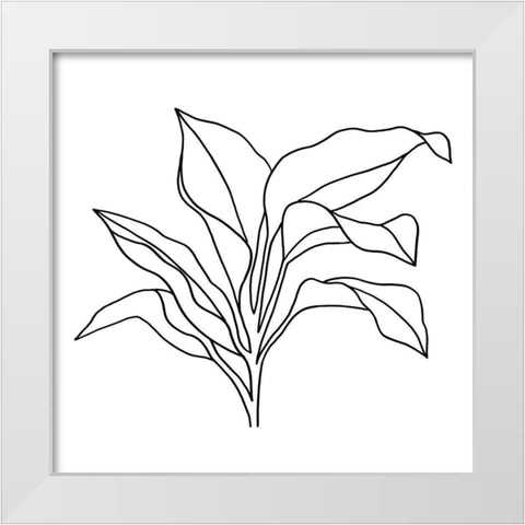 Foliage Contour I White Modern Wood Framed Art Print by Warren, Annie