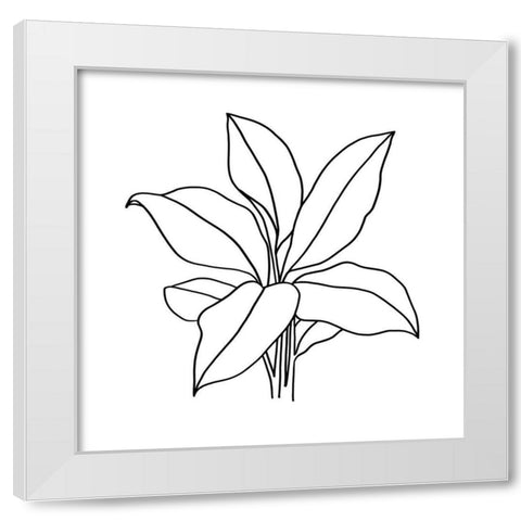 Foliage Contour II White Modern Wood Framed Art Print by Warren, Annie