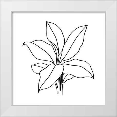 Foliage Contour II White Modern Wood Framed Art Print by Warren, Annie