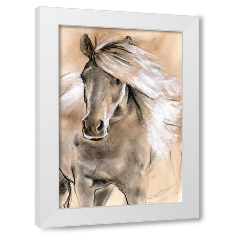 Sketched Horse I White Modern Wood Framed Art Print by Parker, Jennifer Paxton
