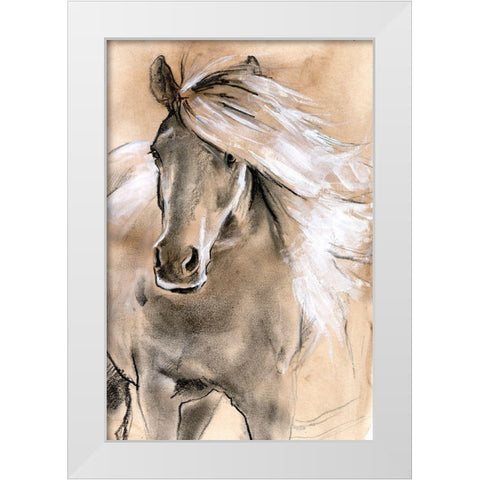 Sketched Horse I White Modern Wood Framed Art Print by Parker, Jennifer Paxton