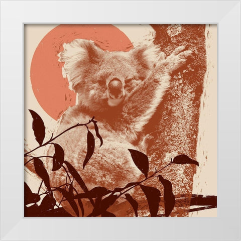 Pop Art Koala I White Modern Wood Framed Art Print by Green, Jacob