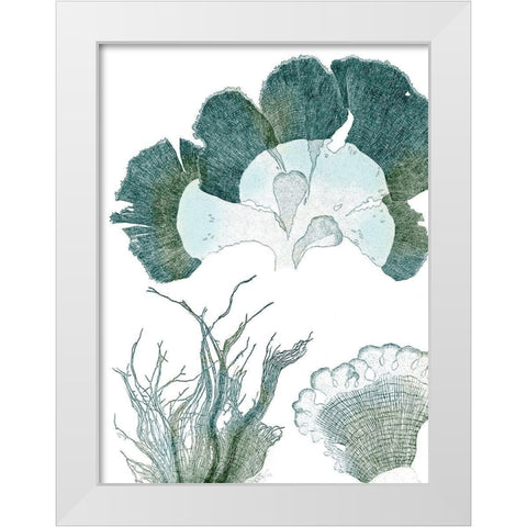 Seaside Seaweed II White Modern Wood Framed Art Print by Vision Studio