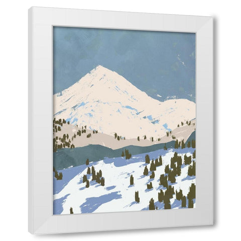 Bunny Slopes II White Modern Wood Framed Art Print by Green, Jacob