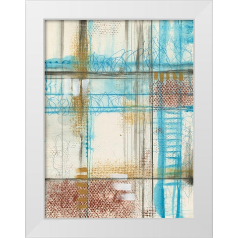 Primary Lineage V White Modern Wood Framed Art Print by Goldberger, Jennifer