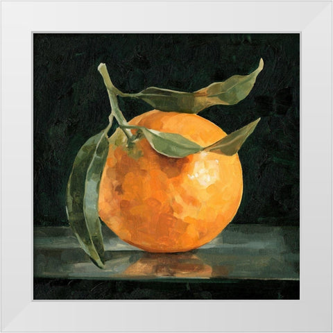Dark Orange Still Life I White Modern Wood Framed Art Print by Caroline, Emma
