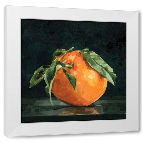 Dark Orange Still Life II White Modern Wood Framed Art Print by Caroline, Emma