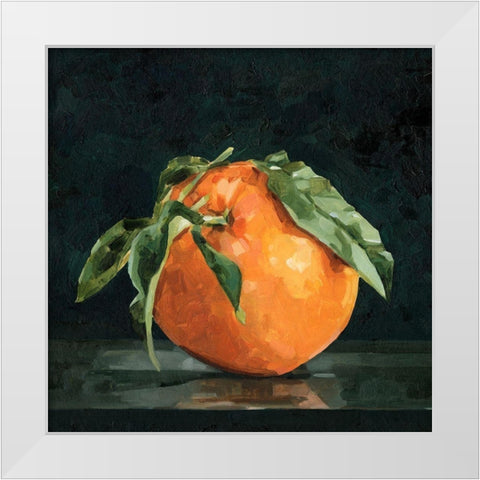 Dark Orange Still Life II White Modern Wood Framed Art Print by Caroline, Emma