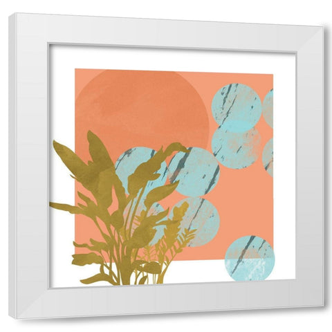 Halftone Dots I White Modern Wood Framed Art Print by Green, Jacob